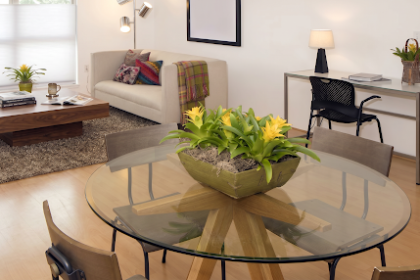 Round Tempered Glass Table