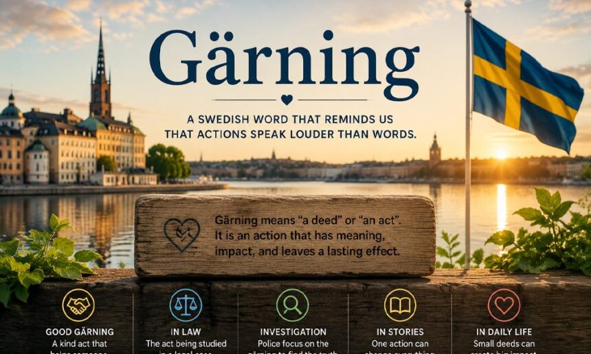 Gärning: The Swedish Word That Proves Actions Speak Louder Than Words