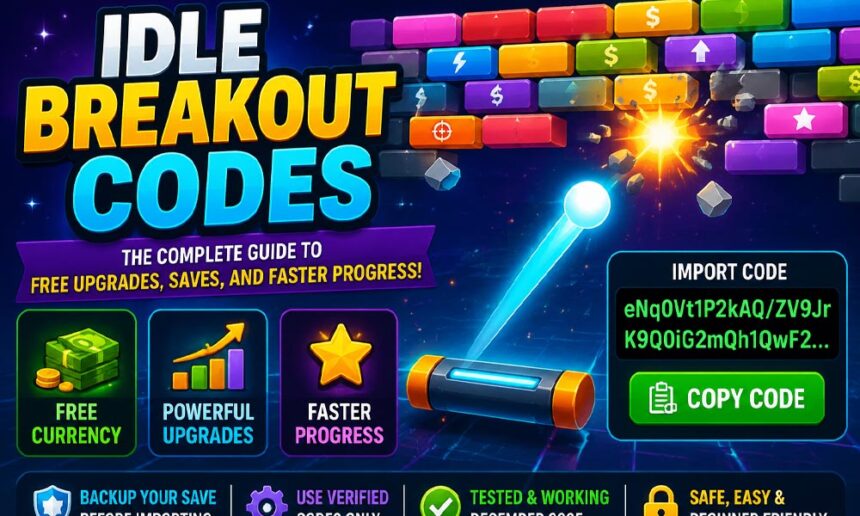 Idle Breakout Codes: The Complete Guide to Free Upgrades, Saves, and Faster Progress