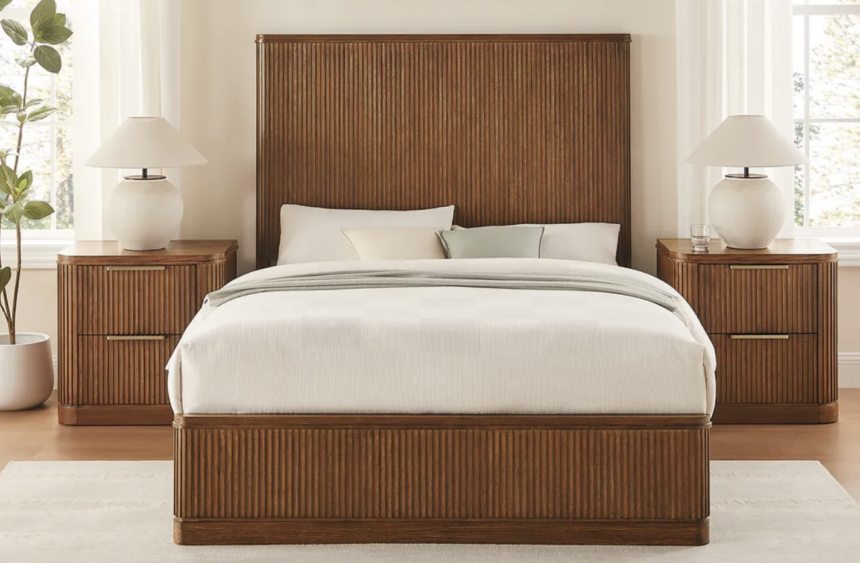How to Bring Warm Wood Tones Into a Small Bedroom
