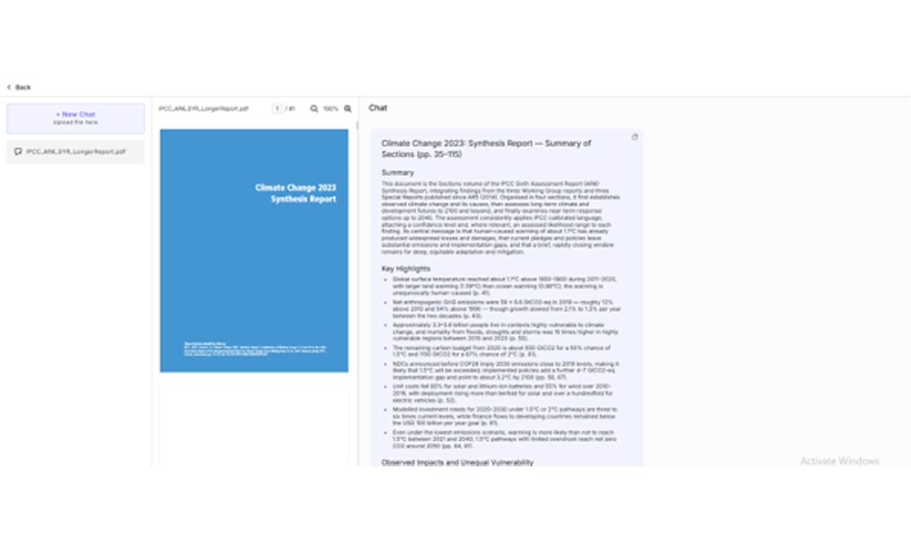 Step 2: Turn the generated summary into a reading map